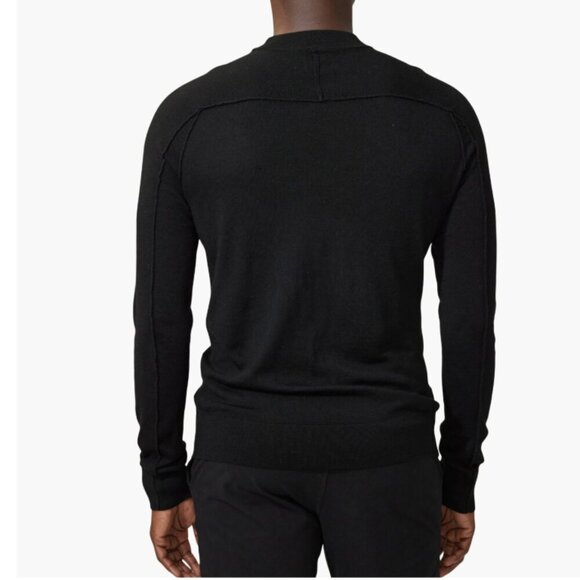 Good Man Brand | Modern Slim Fit Merino Wool Sweater In Black - Picture 2 of 10